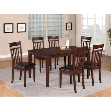 East West Furniture 5 Piece Dining Table Set For 4 Set- Dining Room Table and 4 Dining Chairs CAP5S-MAH-LC